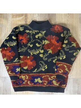 90s Ann Taylor Floral Sweater – Multicolor (S)